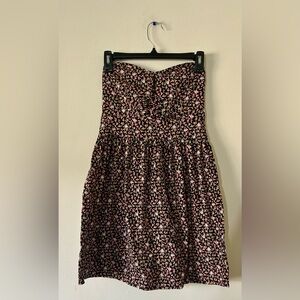 BeBop Black and Pink Strapless Dress